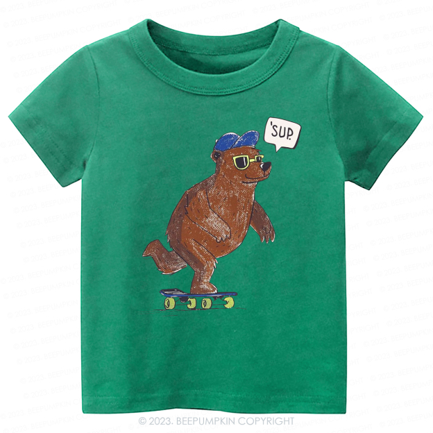 Skateboard Shoe Bear -Toddler Tees