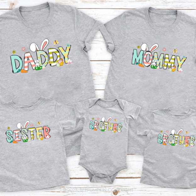 Custom Easter Bunny Family Matching Shirts