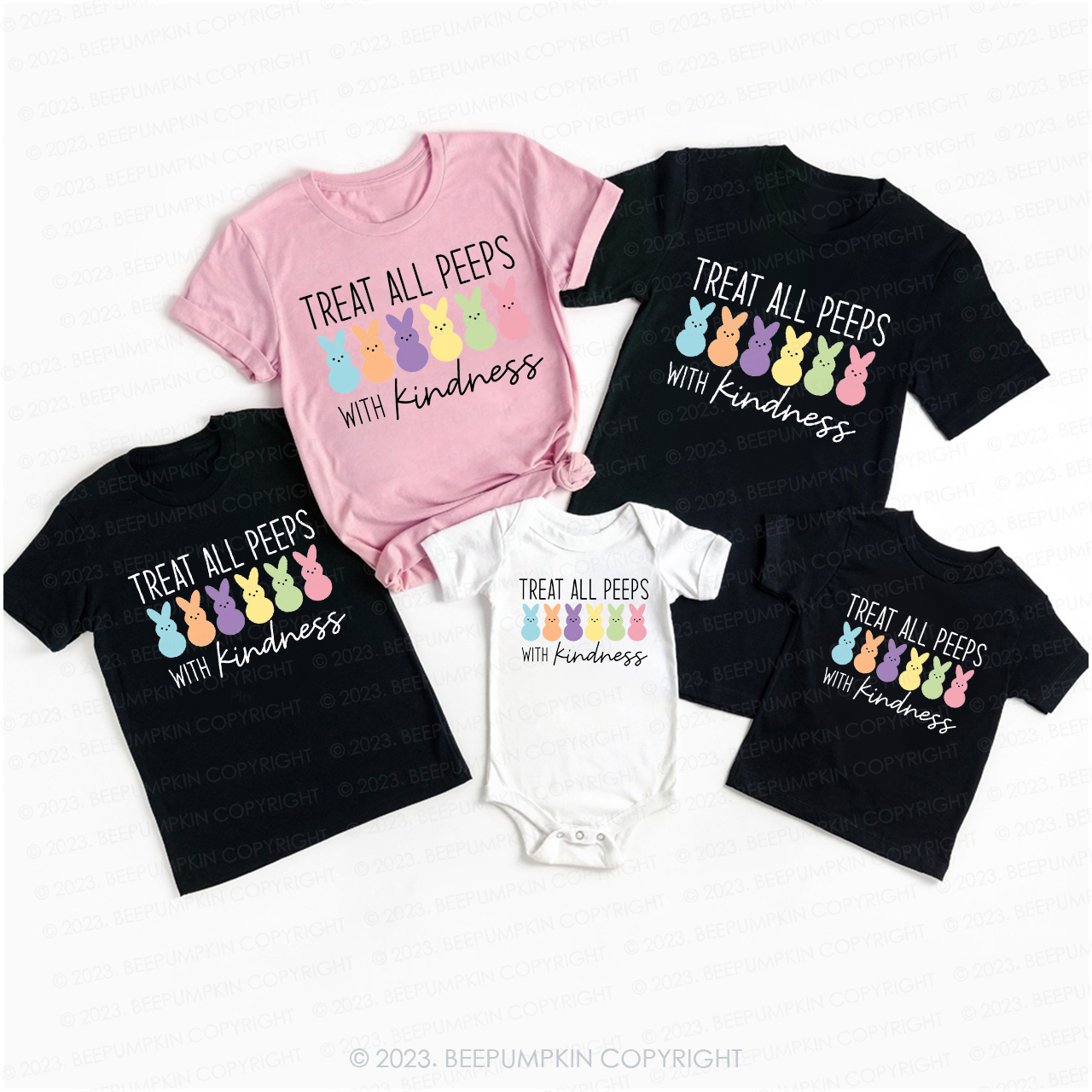 Treat All Peeps With Kindnesss Matching Group Easter Shirts