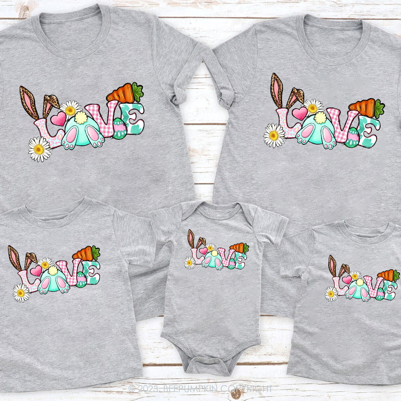 Cute Love Easter Matching Group Shirts