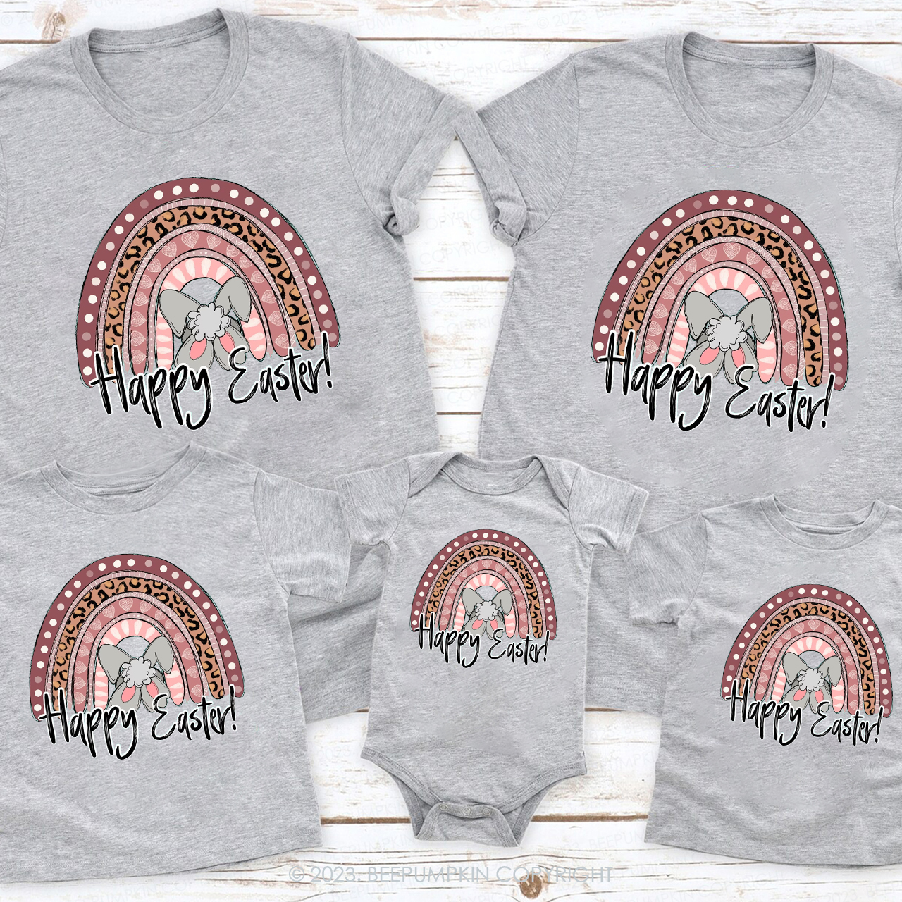 Happy Easter Rainbow Matching Shirts