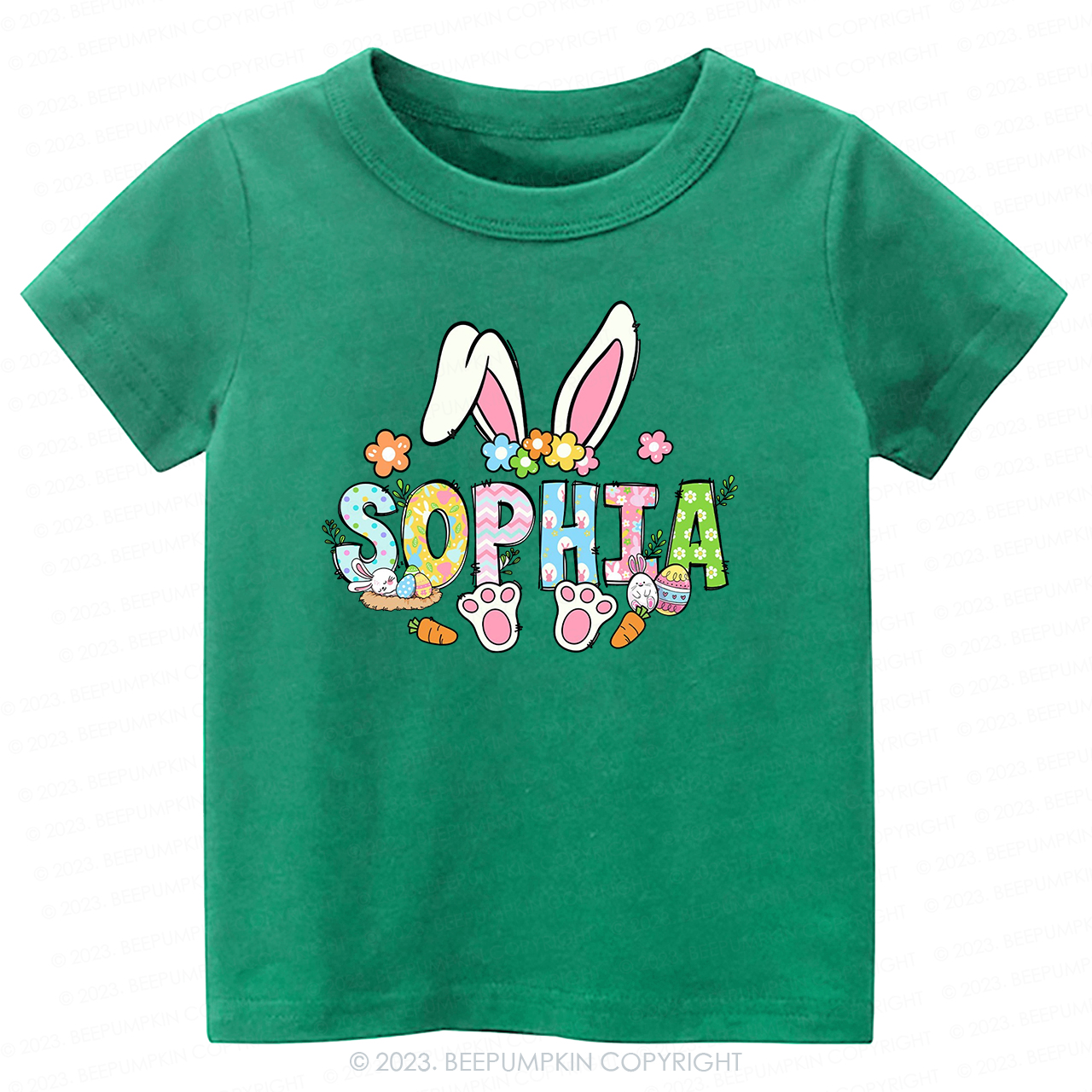 Flowers Personalized Name Easter -Toddler Tees