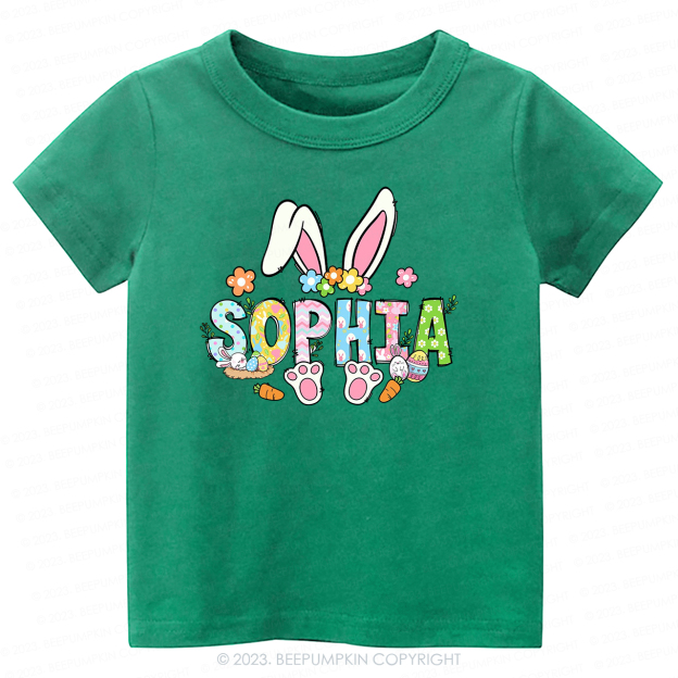 Flowers Personalized Name Easter -Toddler Tees
