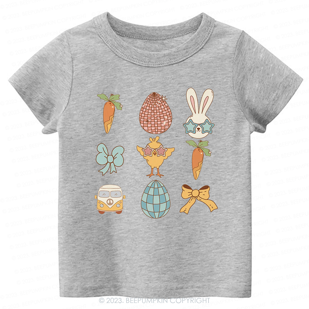 Kids Easter Carrot Car Bow  -Toddler Tees