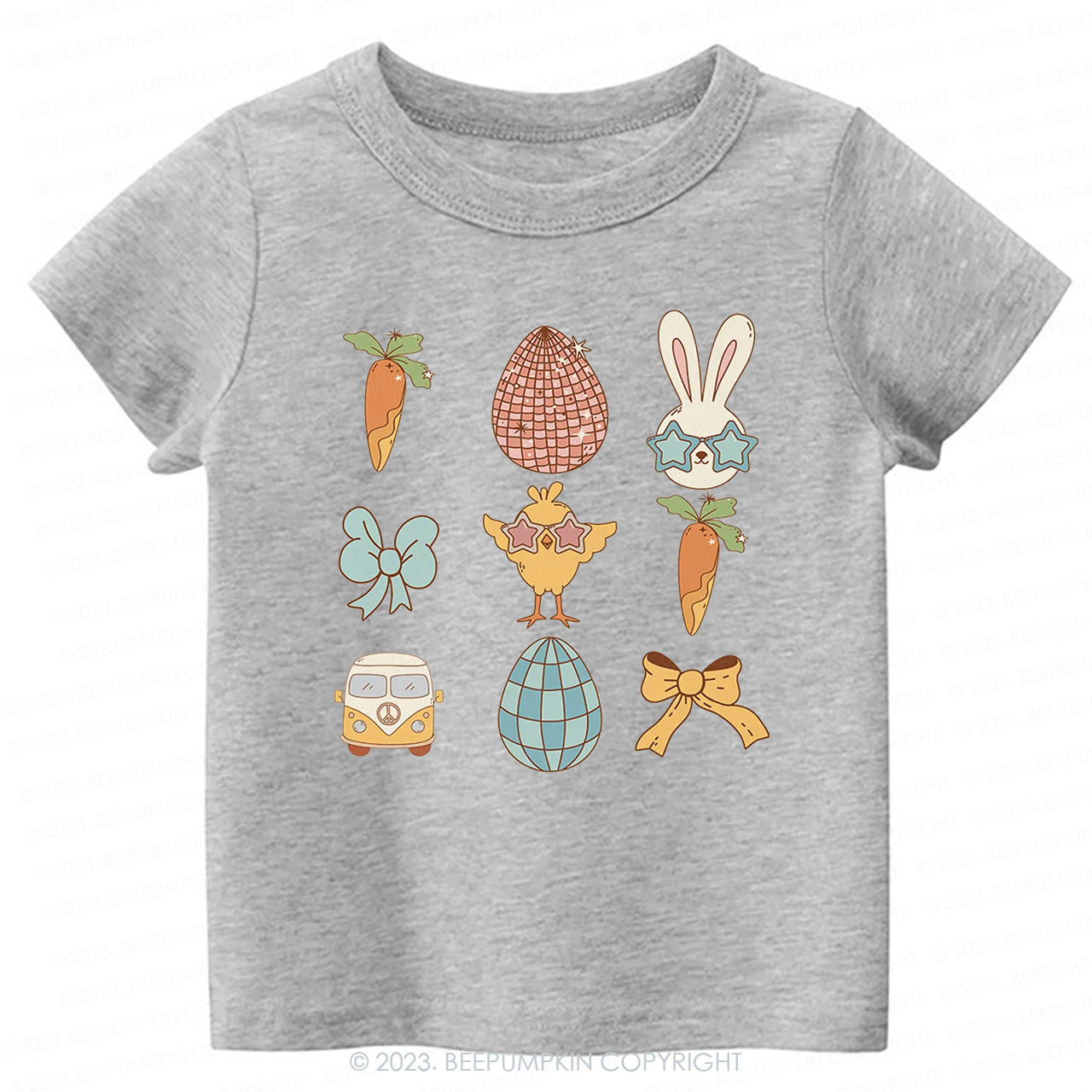 Kids Easter Carrot Car Bow  -Toddler Tees