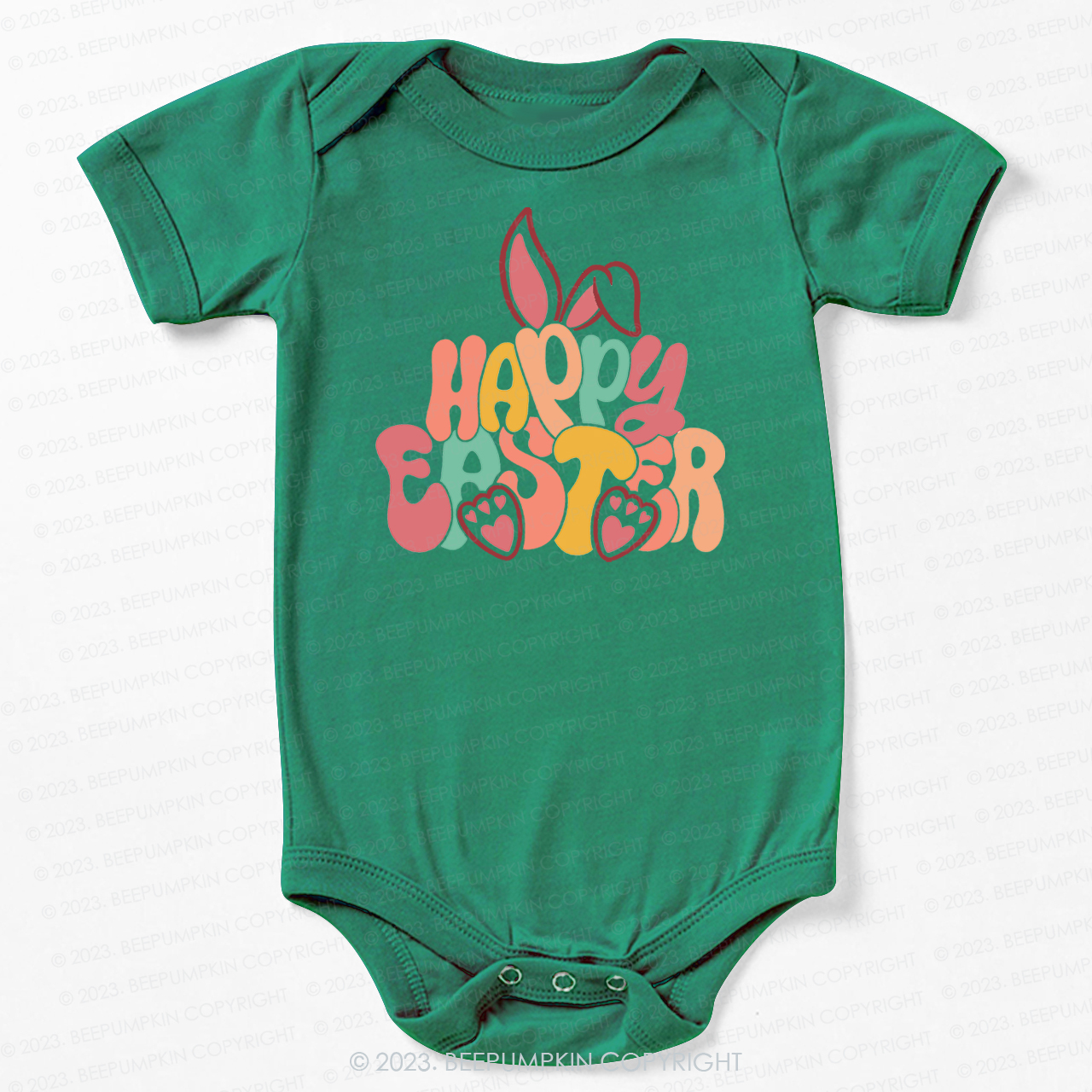 Retro Happy Easter Bodysuit For Baby