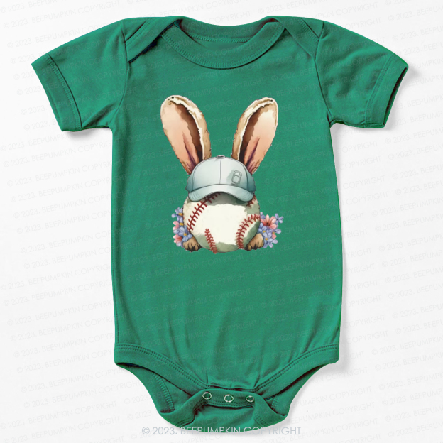 Easter Baseball Bunny Bodysuit For Baby