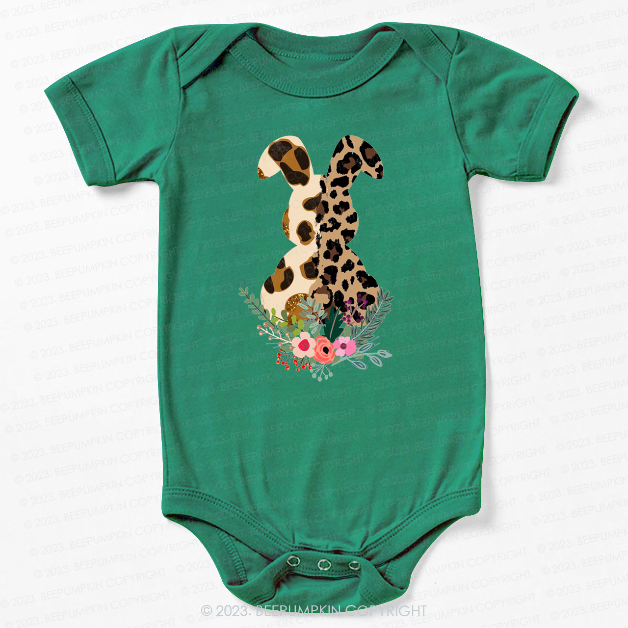 Leopard Bunny Easter Bodysuit For Baby