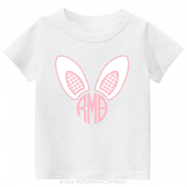 Monogrammed Bunny Easter -Toddler Tees