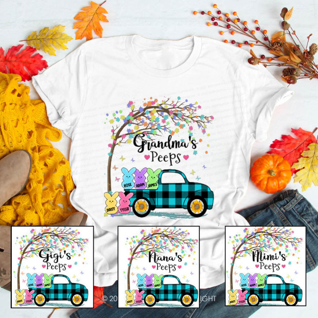 Personalized Grandma Peeps Easter Tees