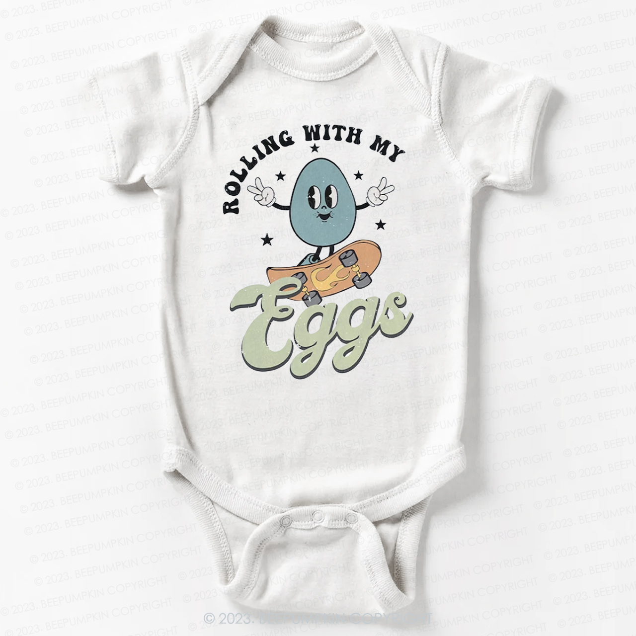 Rolling with My Eggs Bodysuit For Baby