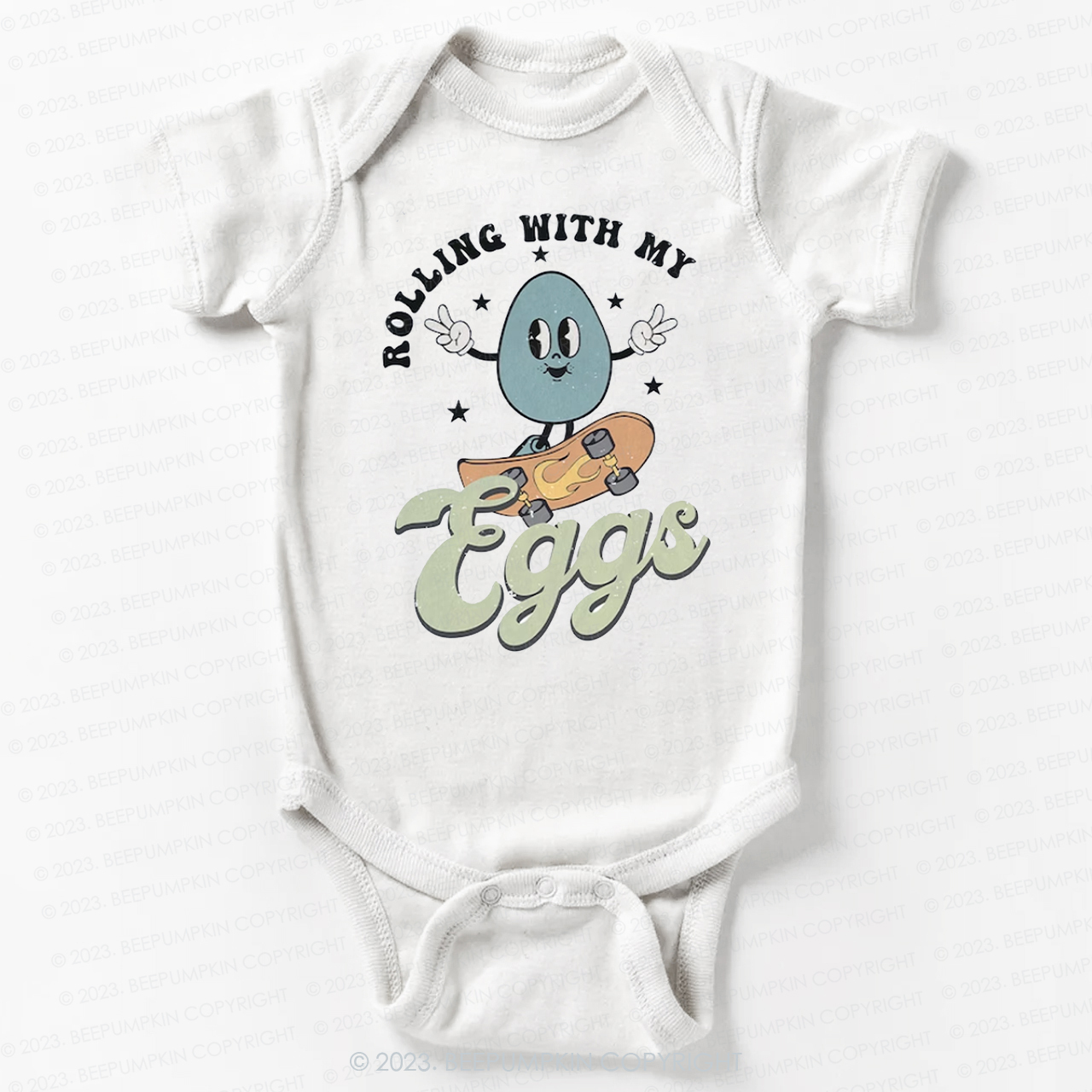 Rolling with My Eggs Bodysuit For Baby