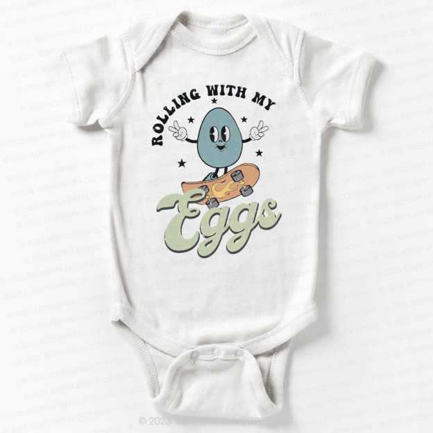 Rolling with My Eggs Bodysuit For Baby