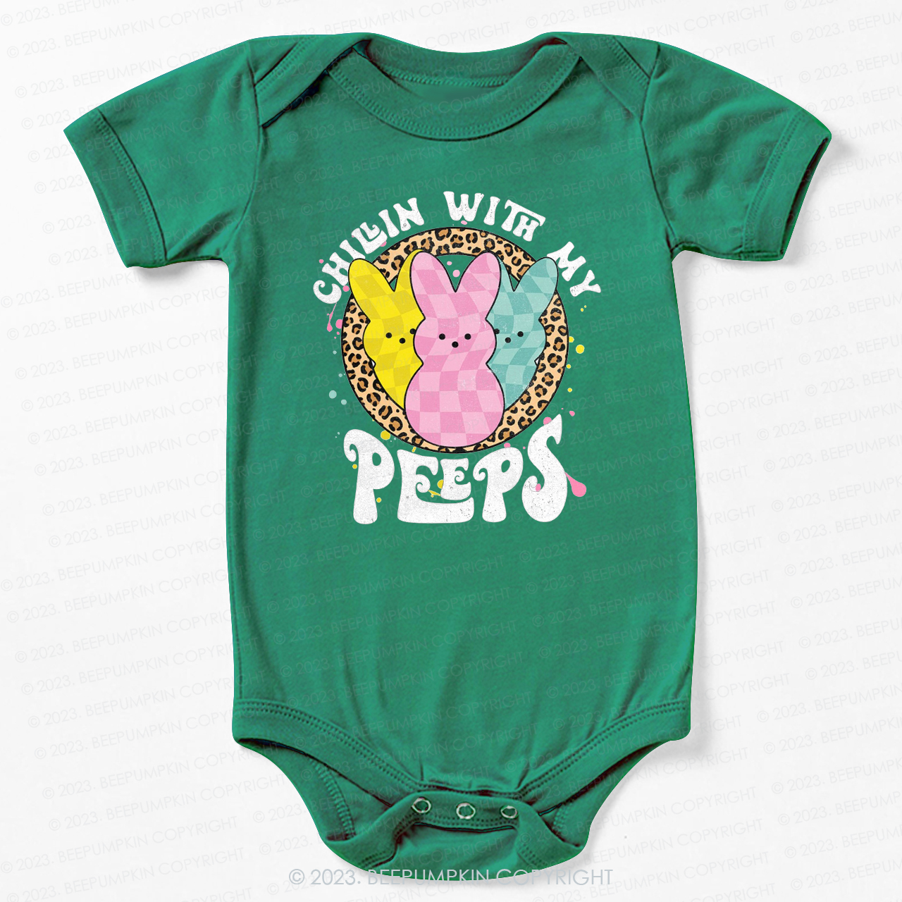 Chillin' with My Peeps Leopard Bodysuit For Baby
