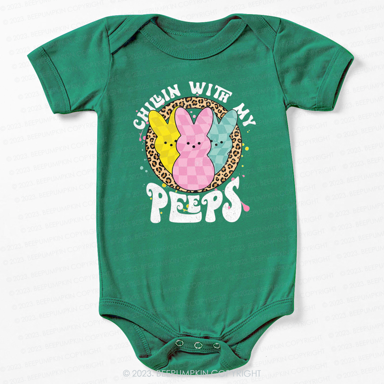 Chillin' with My Peeps Leopard Bodysuit For Baby