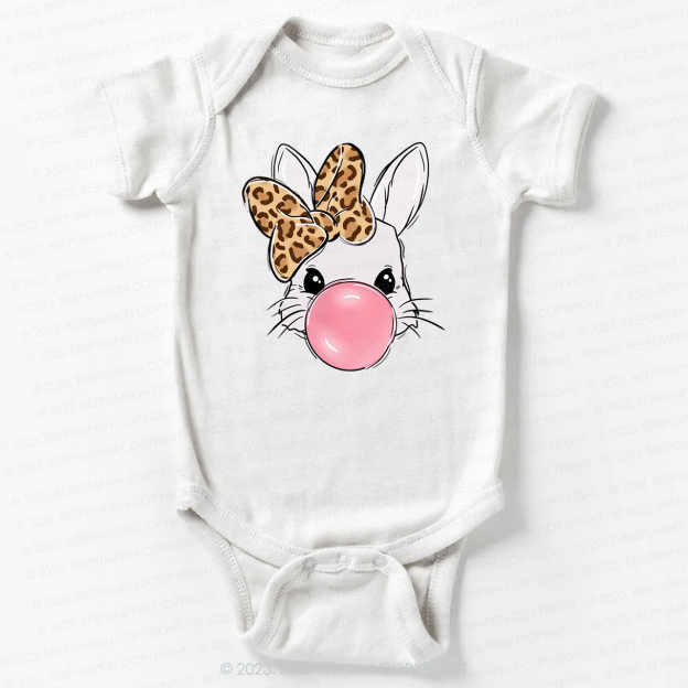 Bubble Gum Bunny Bodysuit For Baby