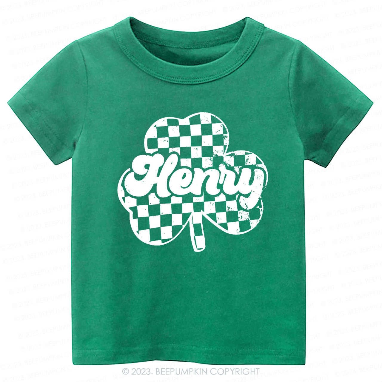 Clover Leaf with Name -Toddler&Kids Tees For St.Patricks day