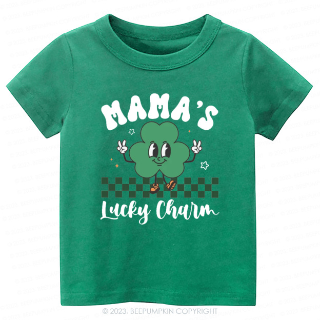 Mama's Lucky Charm St.Patricks Day-Toddler&Kids Tees