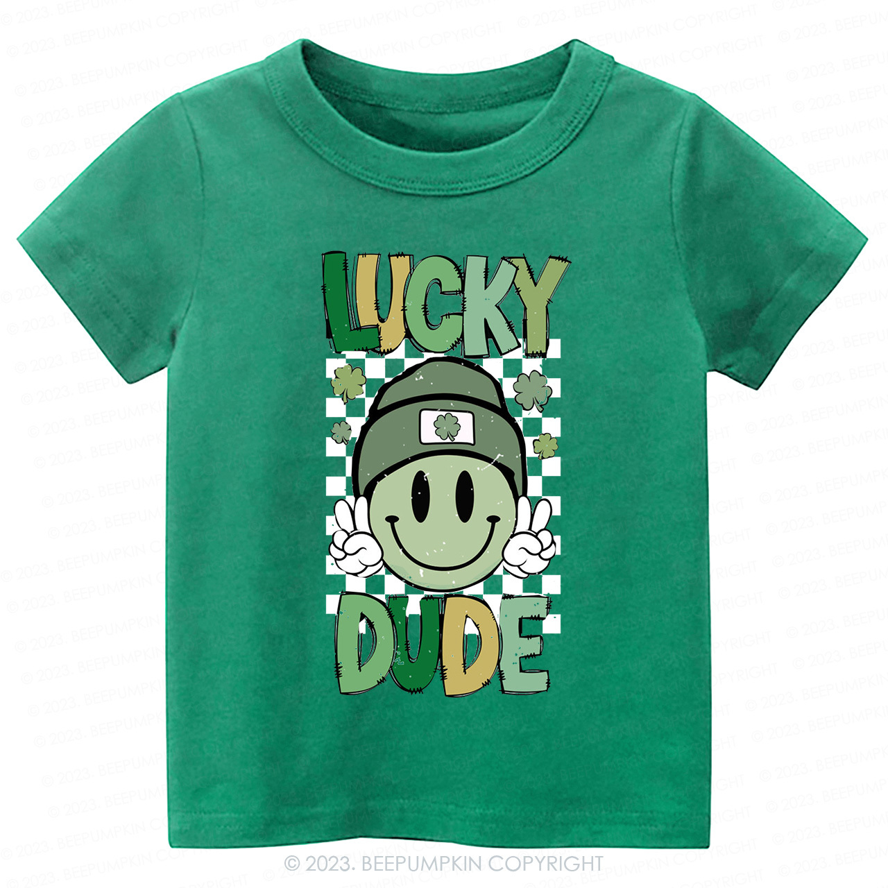 Retro Lucky Dude St.Patricks Day-Toddler&Kids Tees