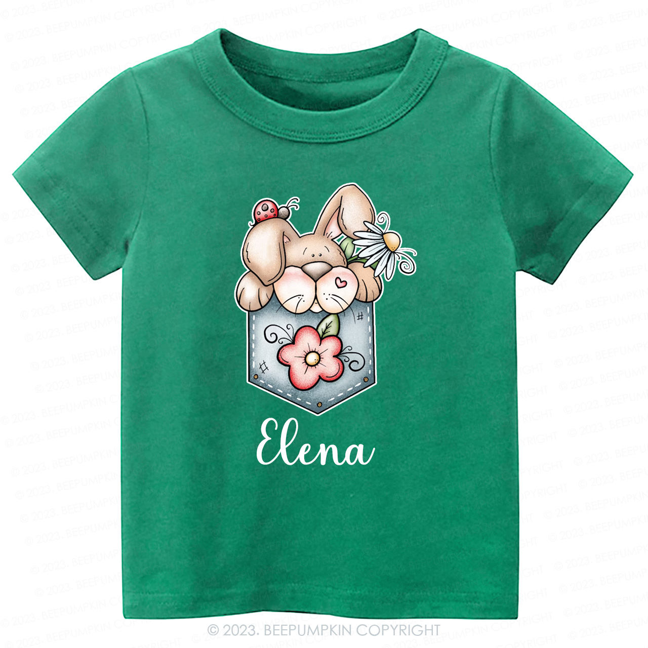 Pocket Bunny Hoppy Easter Toddler Tees