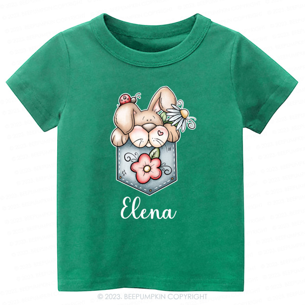 Pocket Bunny Hoppy Easter Toddler Tees