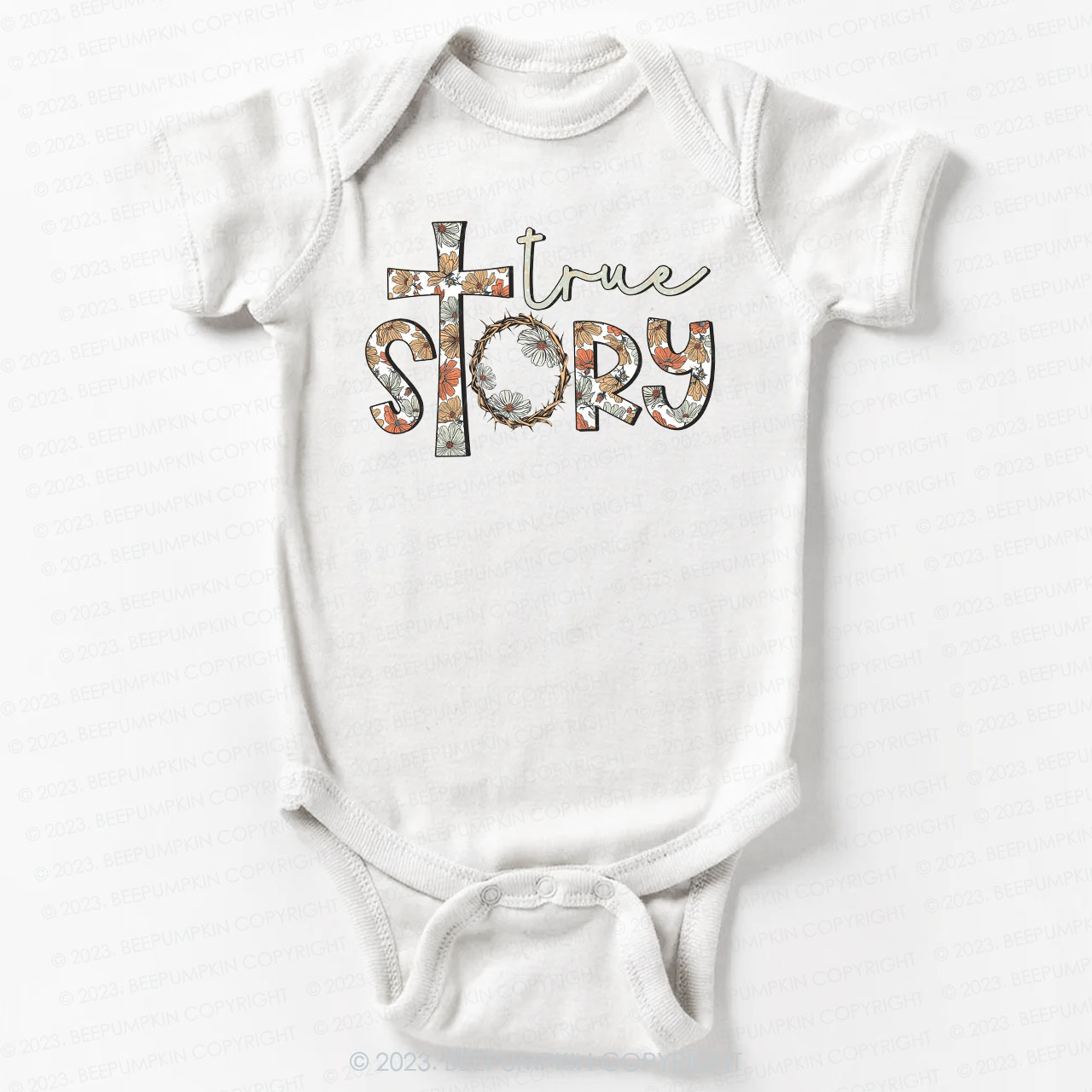 True Story Flowers Easter Bodysuit For Baby