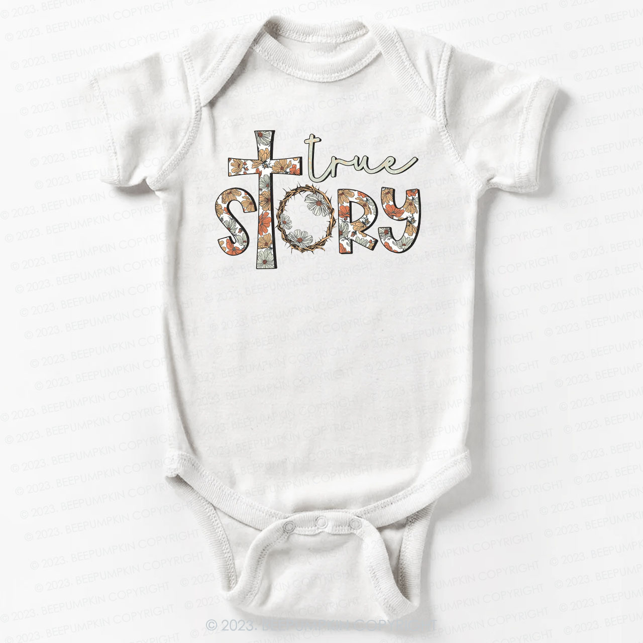 True Story Flowers Easter Bodysuit For Baby