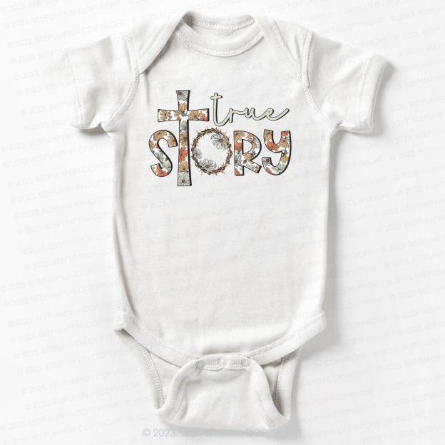 True Story Flowers Easter Bodysuit For Baby