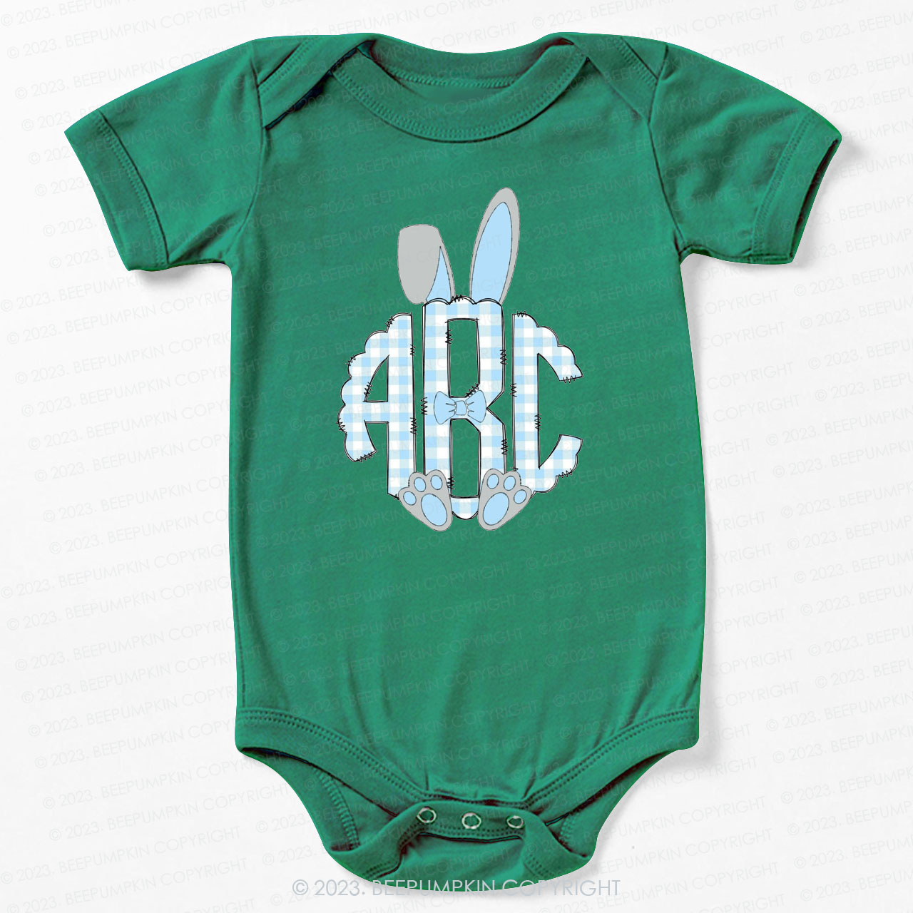 Bunny Ears Monogram Easter Bodysuit For Baby