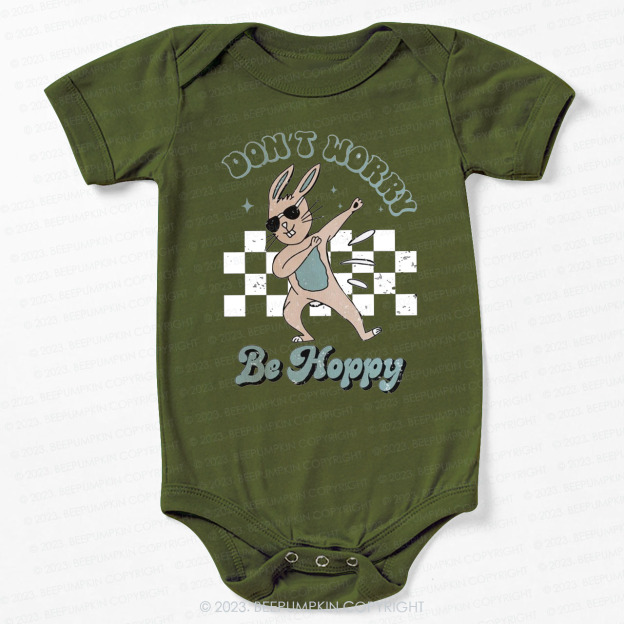 Dont Worry Be Hoppy Easter Bodysuit For Baby