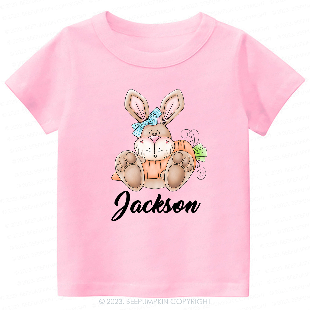 Spring Bunny Rabbit with Carrot Easter Toddler Tees