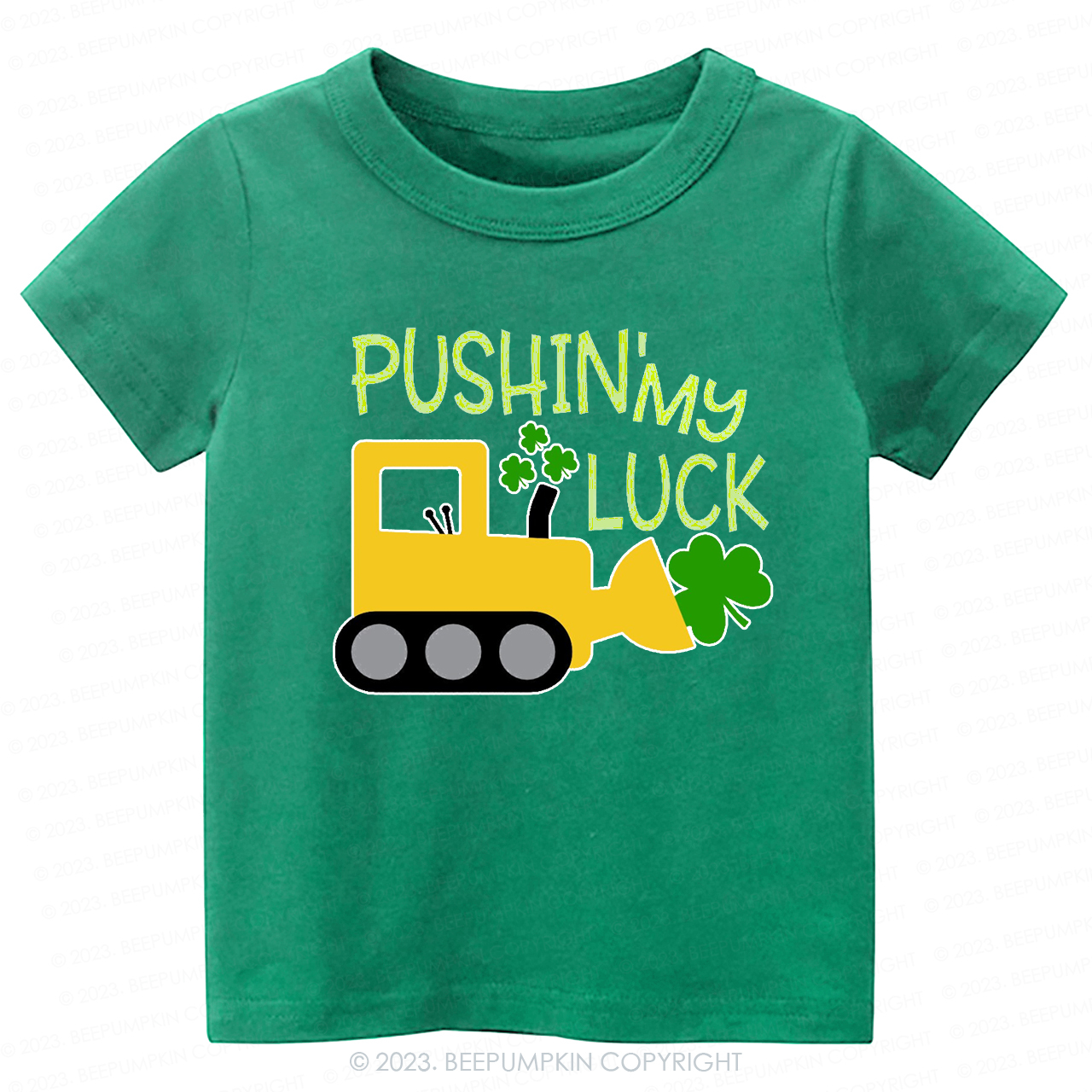 Pushin' My Luck St.Patricks Day-Toddler&Kids Tees