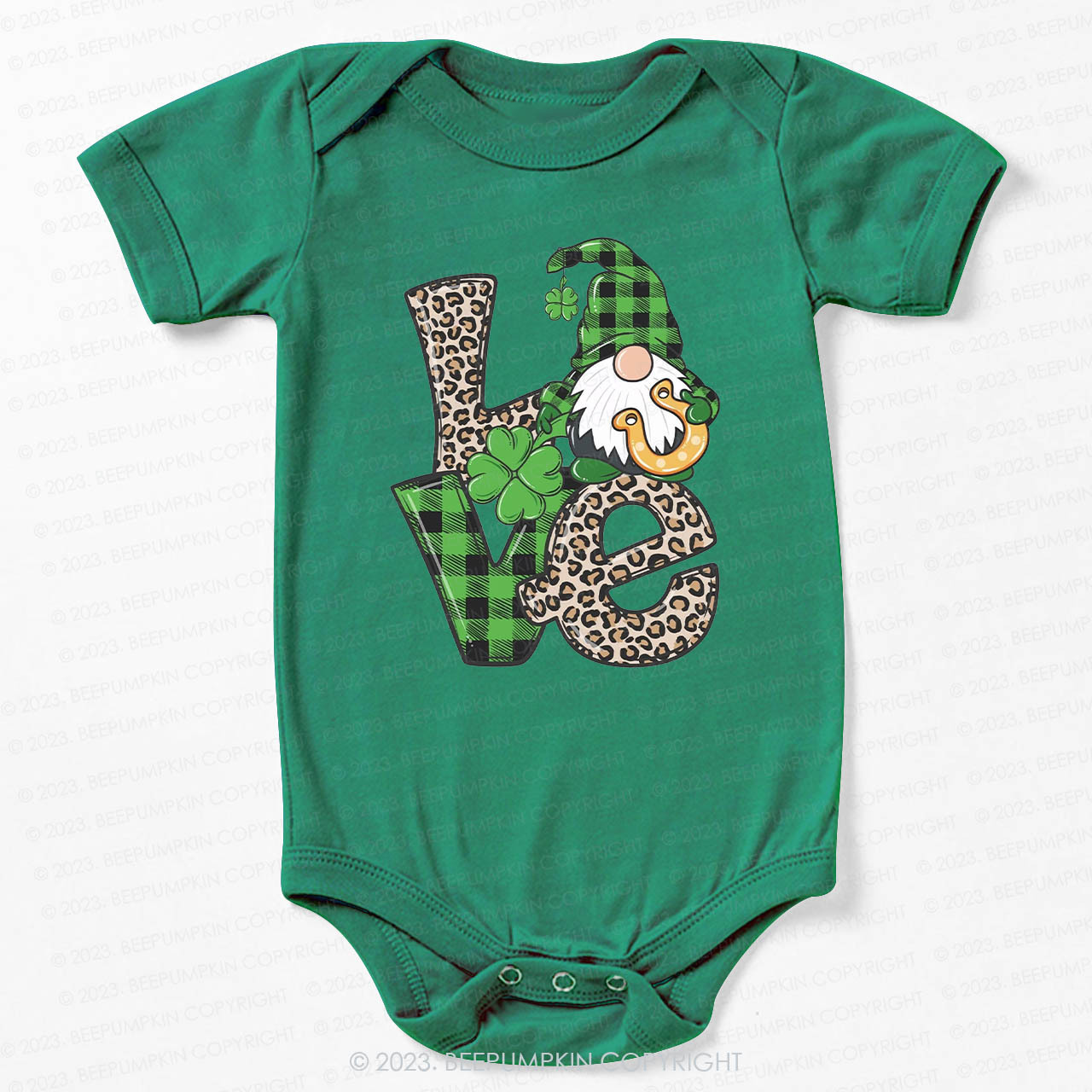 Love Gnomes St.Patricks Day Bodysuit For Baby
