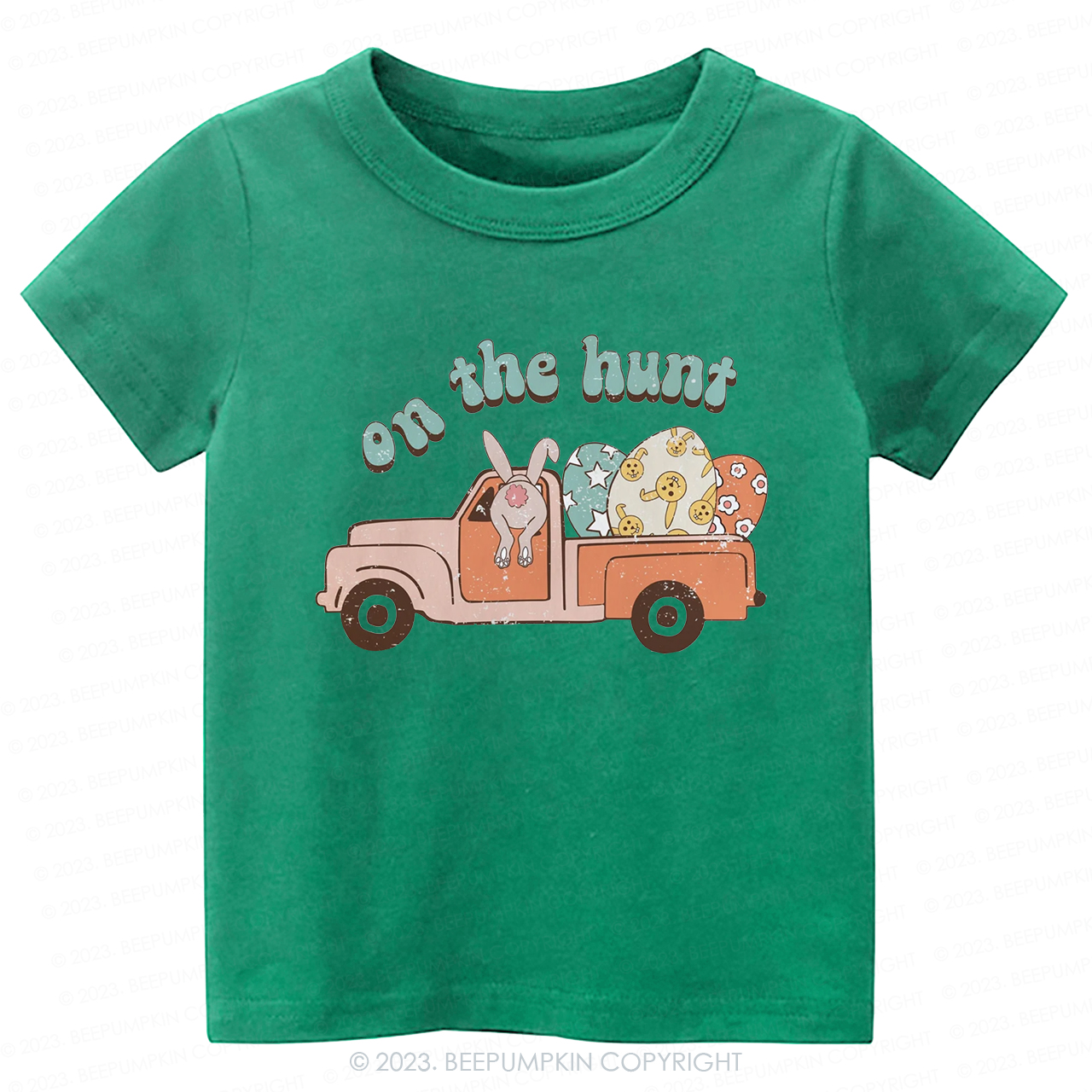 On the Hunt Easter Groovy-Toddler Tees