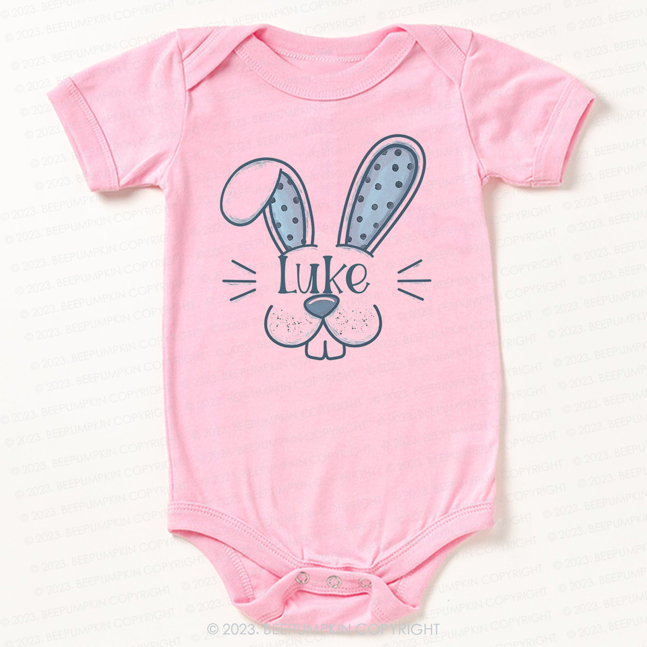 Custom Name Polka Dots Easter Boy Bodysuit For Baby