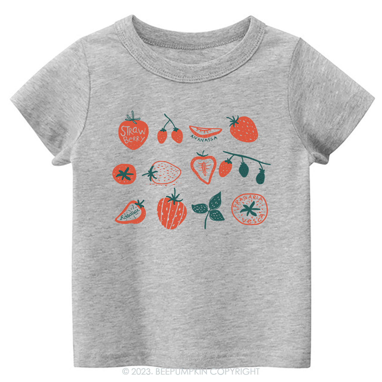 Strawberry Kids Retro Natural Toddler Tees