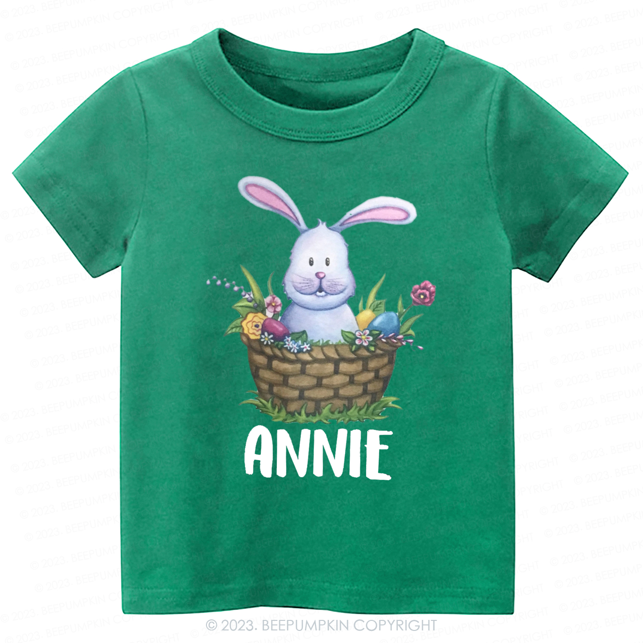 Personalized Easter Spring Bunny -Toddler Tees
