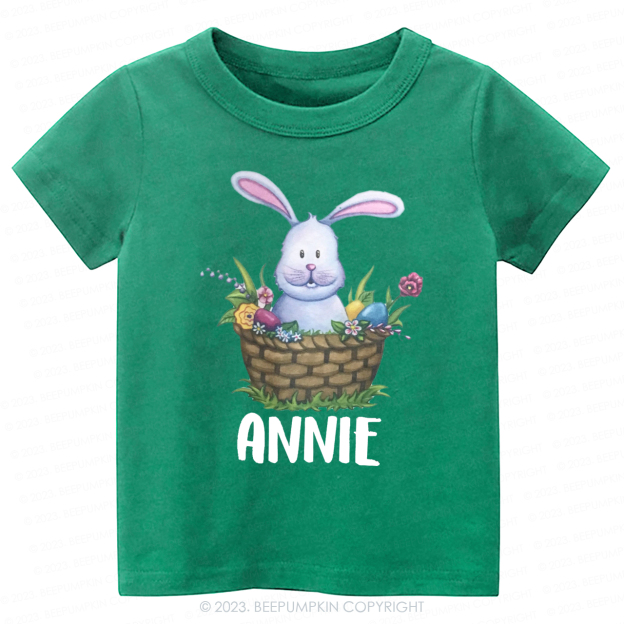 Personalized Easter Spring Bunny -Toddler Tees