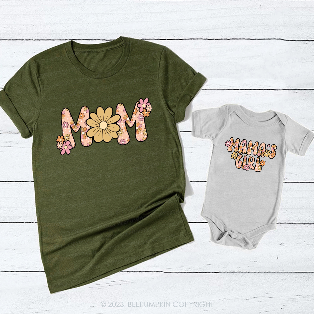 Retro Mom Daughter Mom&Me Matching Tees