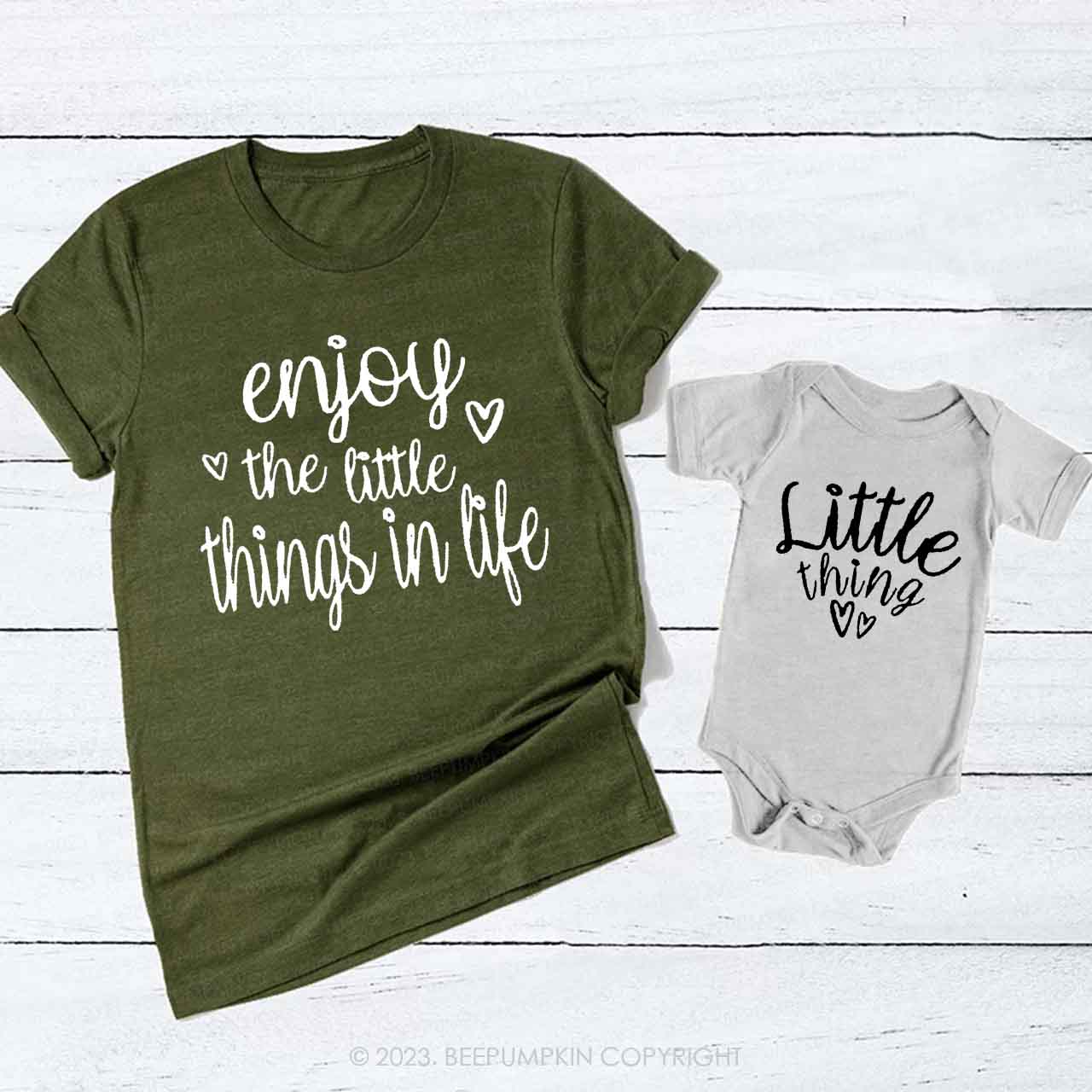 Enjoy The Little Things In Life Mom&Me Matching Tees