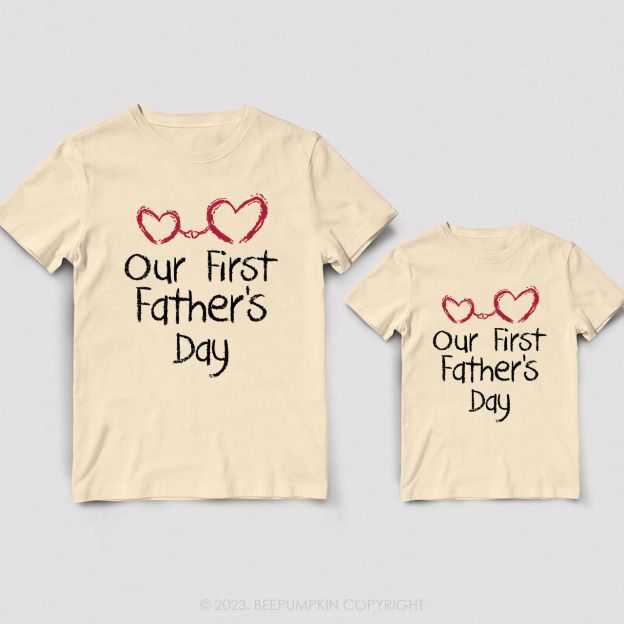 Matching Our First Fathers Day Shirt & Baby Bodysuit