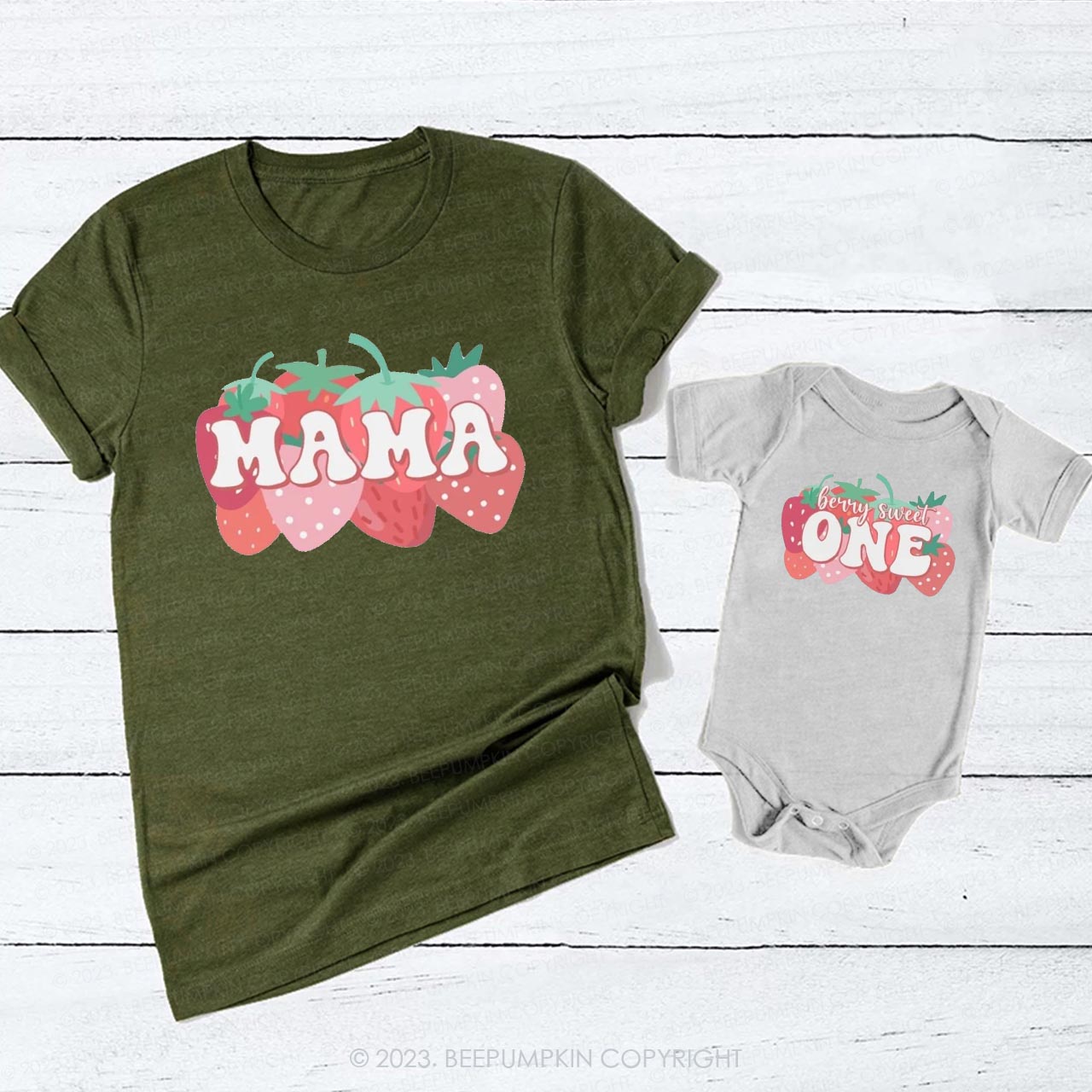 Strawberry Mama Mini Matching T-Shirt