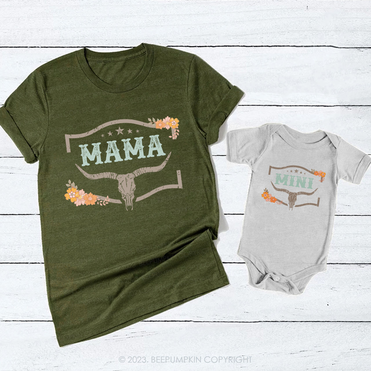 Western Matching T-Shirt For Mom&Me