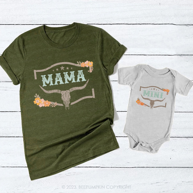 Western Matching T-Shirt For Mom&Me