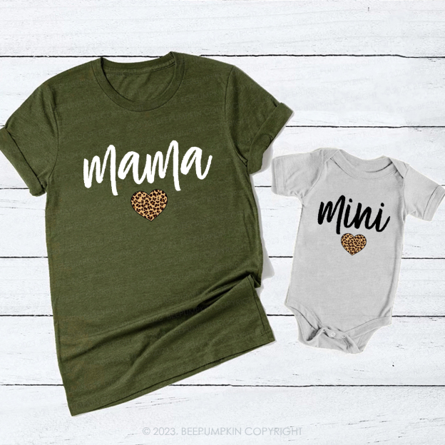 Leopard Heart MAMA&MINI Matching T-Shirt