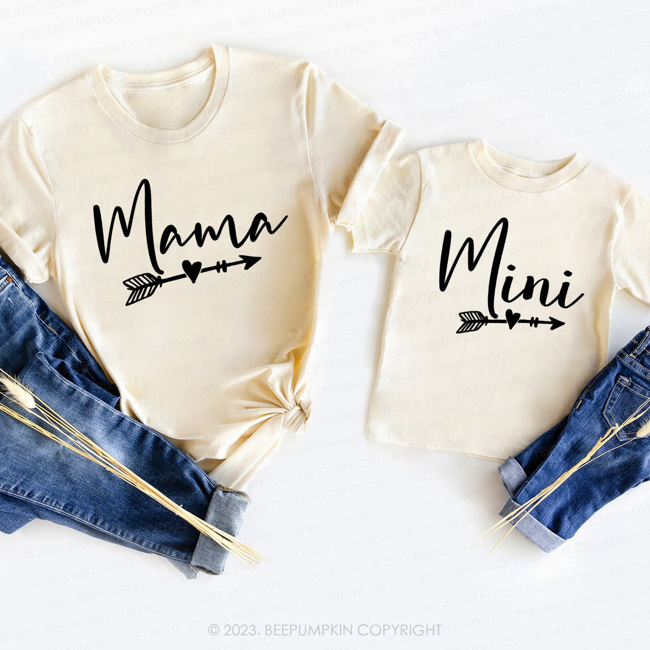 One Arrow Through The Heart Mama&Mini Matching T-Shirt