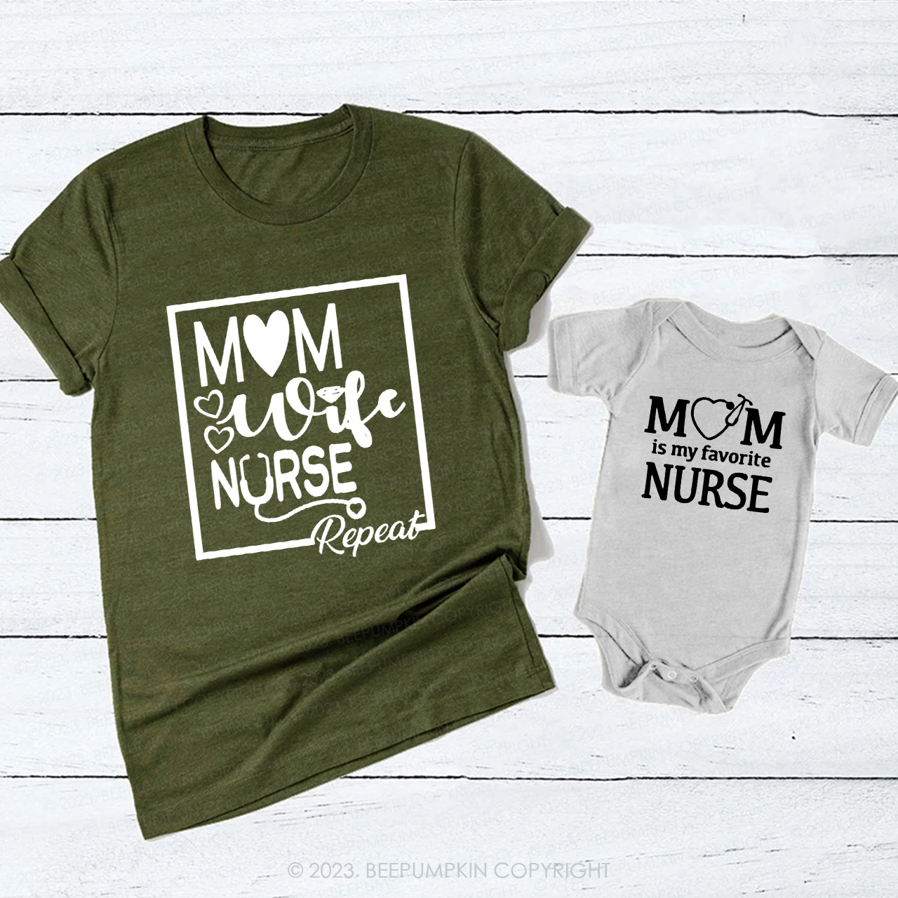 Mom Is My Favorite Nurse Matching T-Shirt