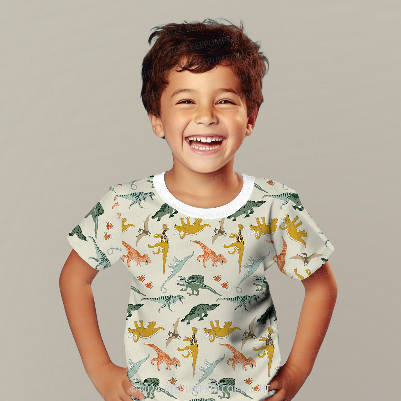 Dinosaur World All Over Print Kids Tees