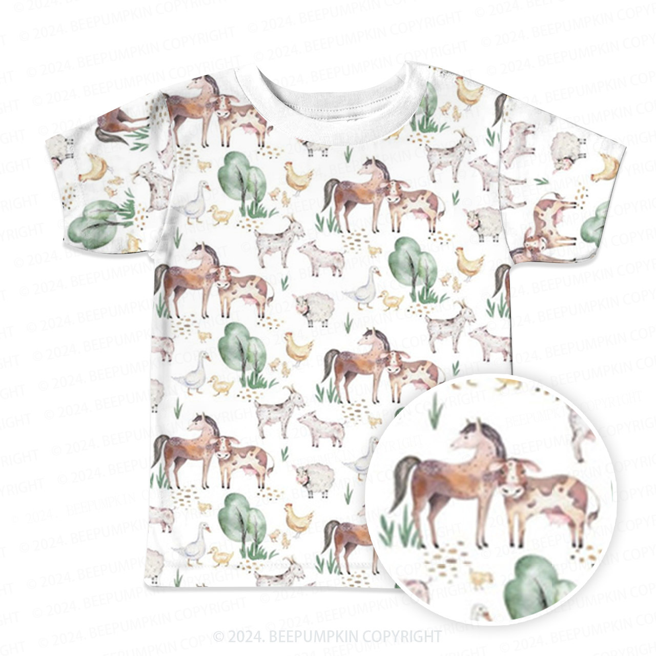 Forest Nature Farm All Over Print Kids Tees