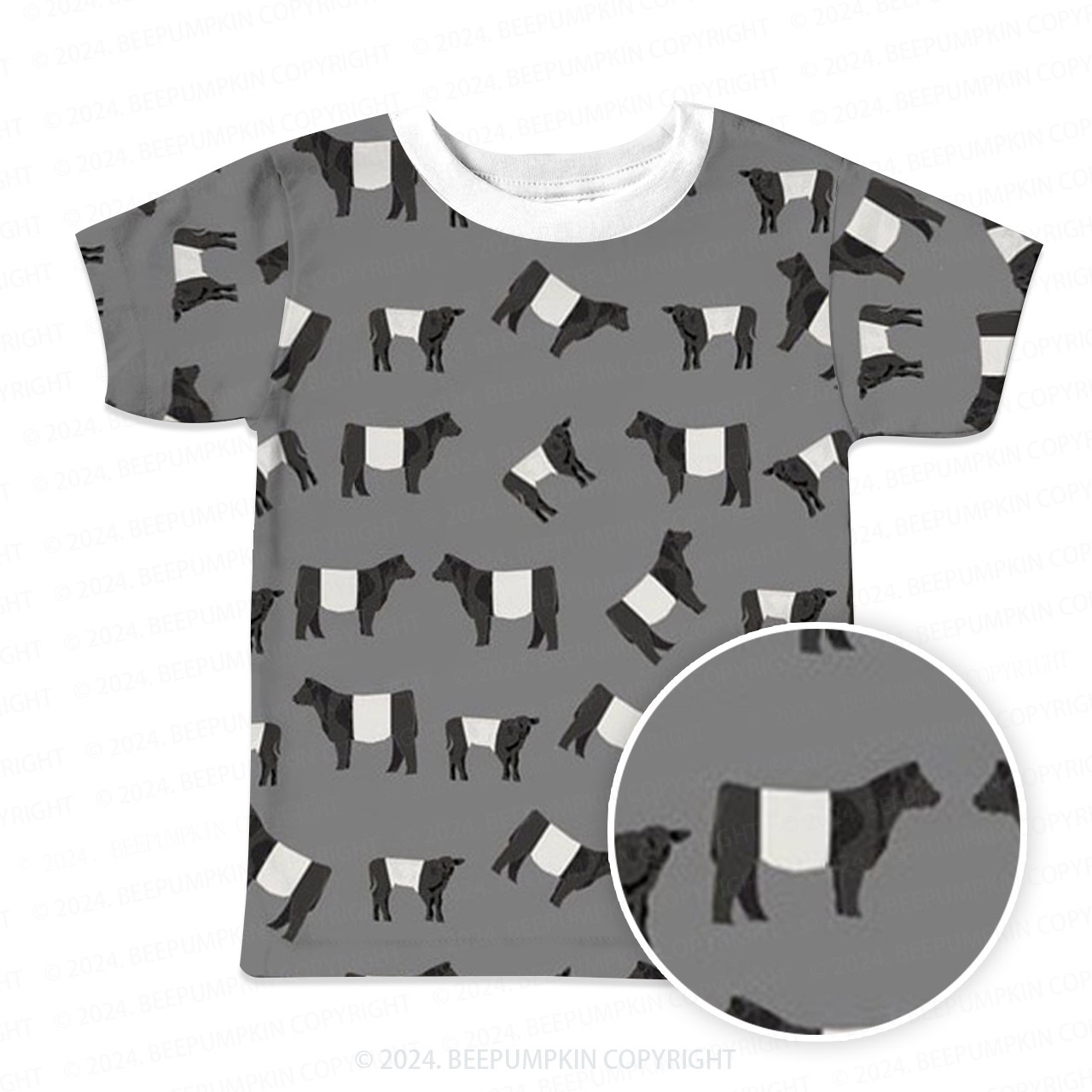 Galloway Cattle All Over Print Kids Tees 